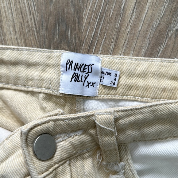 Princess Polly patchwork straight leg jeans in size 4. - Picture 2 of 3